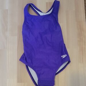 Speedo Royal Purple Athletic One-Piece Swimsuit